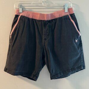 Teddy Fresh Men's Lounge Worthy Charcoal Gray w/ Pink Accent Shorts Size Med
